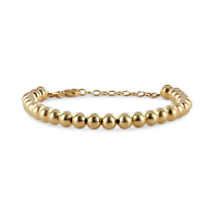 Casablanca 6MM Gold Plated Sterling Silver Beaded Bracelet