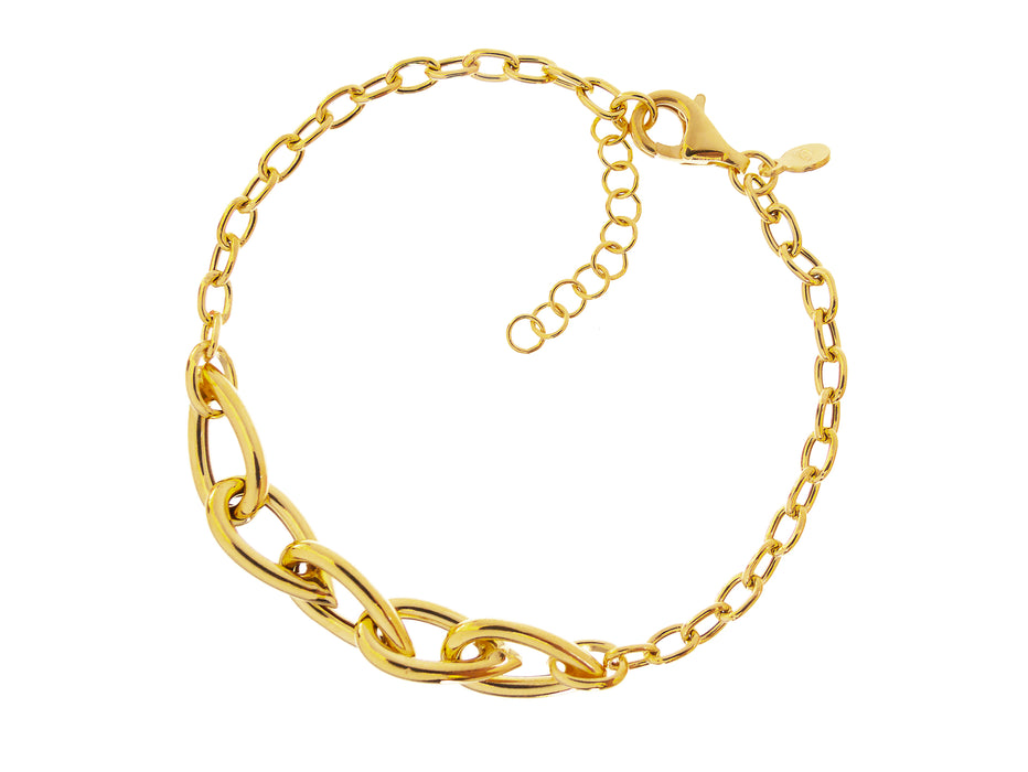 Casablanca Gold Plated Sterling Silver Link Bracelet