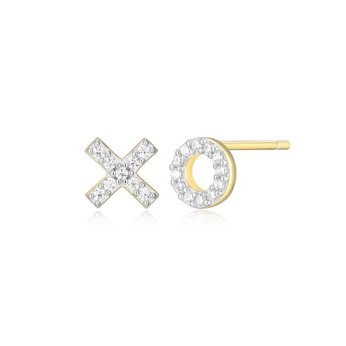 Monte Luna Gold Plated XO Stud Earrings