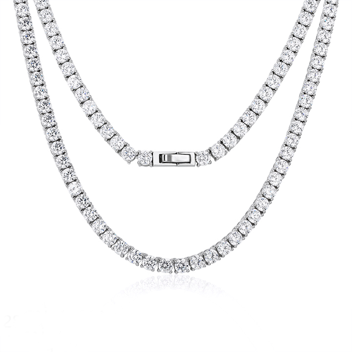 Casablanca Silver Tennis Necklace