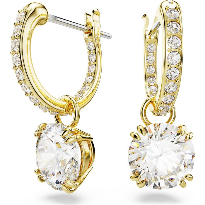 Swarovski Constella Gold Tone Drop Earrings