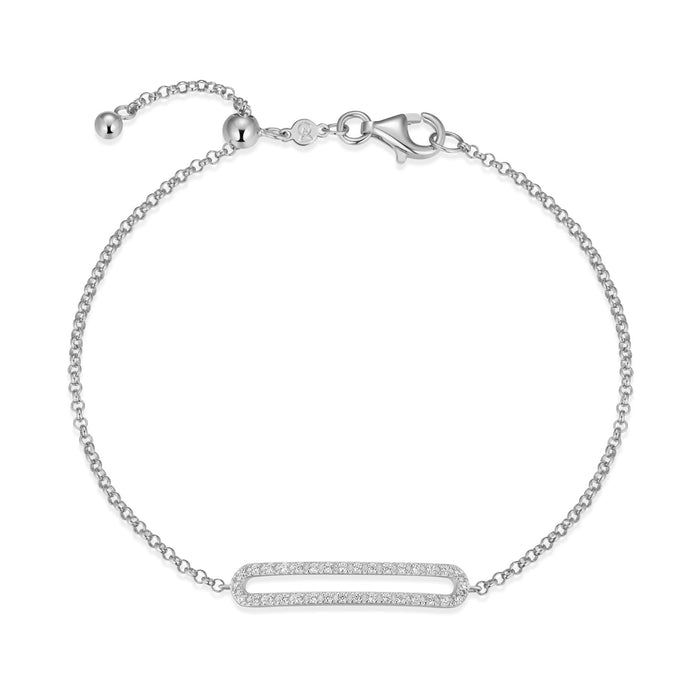 Monte Luna Silver Paperclip Bracelet