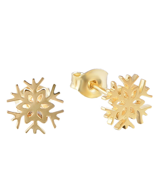 Casablanca Gold Plated Snowflake Earrings