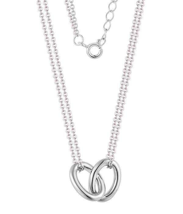 Casablanca Sterling Silver Double Linked Necklace