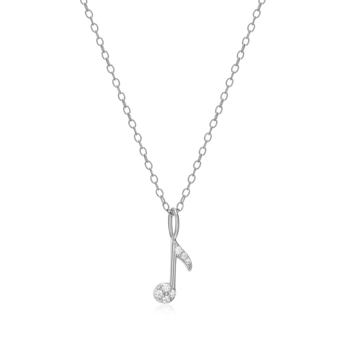 Monte Luna Sterling Silver Music Note Necklace