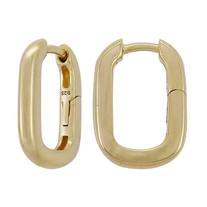 Casablanca Gold Plated U-Hoop Earrings