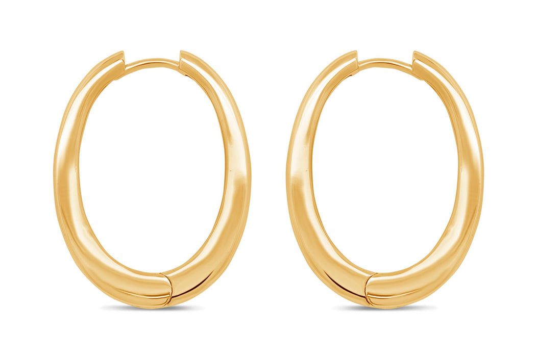 Casablanca 6MM Gold Plated Hoop Earrings