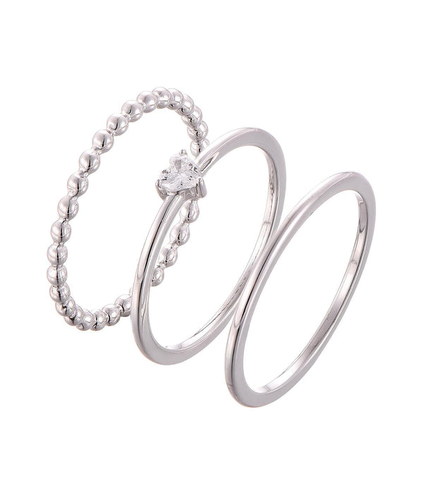 Casablanca Silver Stackable Ring Set