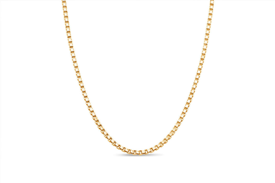 20" Yellow Gold Square Box Chain