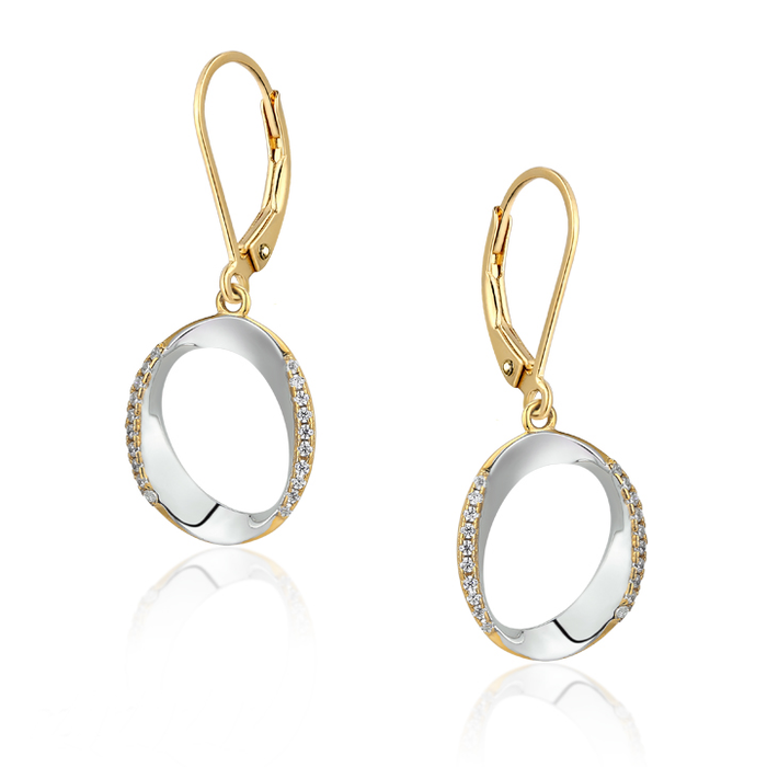 Casablanca Two-Tone Drop Earrings