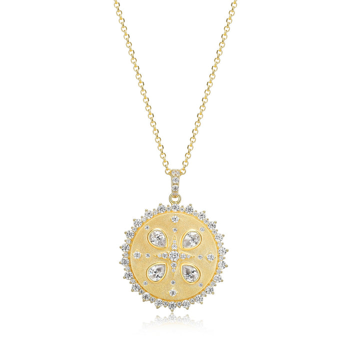 Casablanca CZ Medallion Necklace