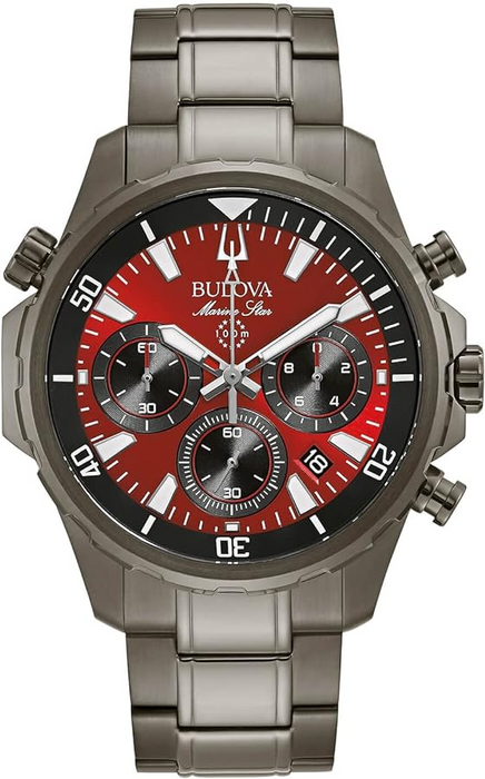 Bulova Marine Star Watch: Red Dial