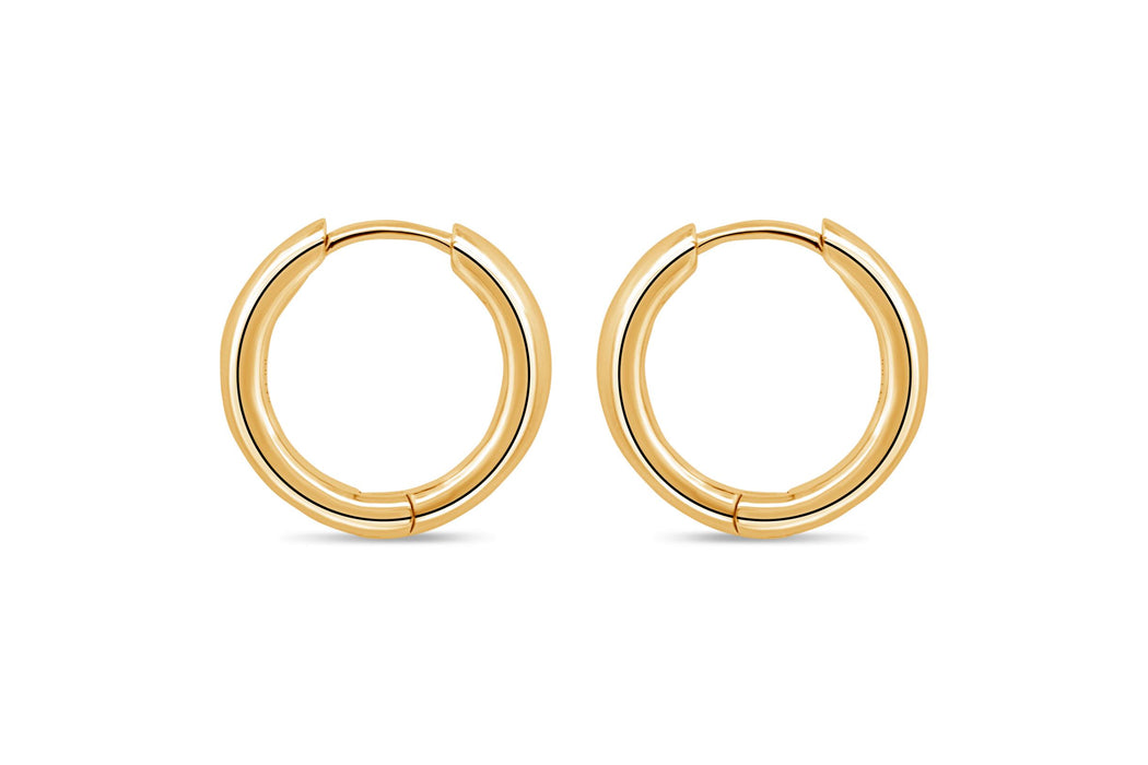 Casablanca Gold Plated Huggie Earrings: Small