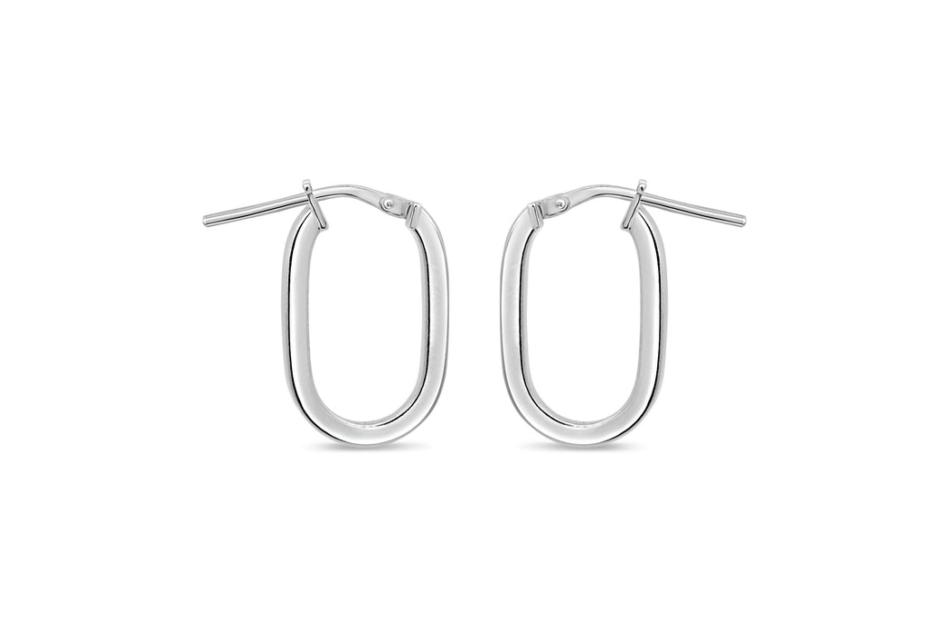 Casablanca Sterling Silver U-Hoop Earrings