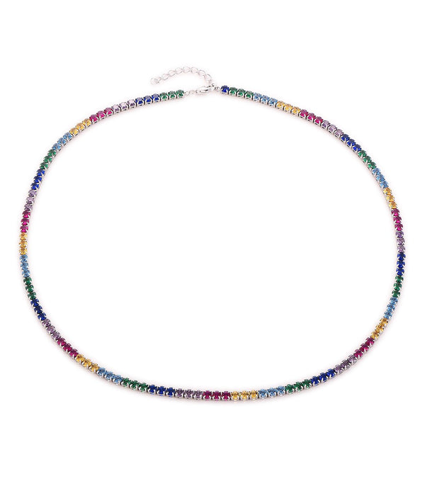 Casablanca Multi-Coloured CZ Tennis Bracelet: Medium