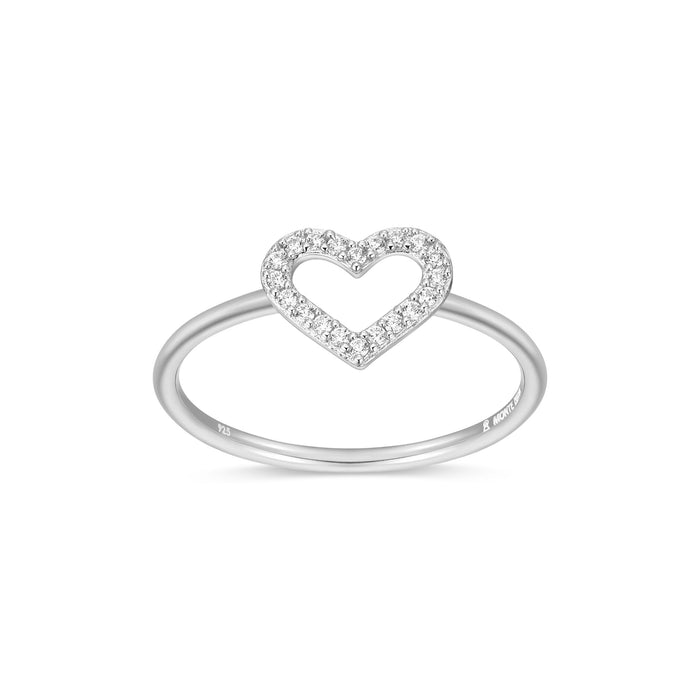 Monte Luna Sterling Silver Open Heart Ring