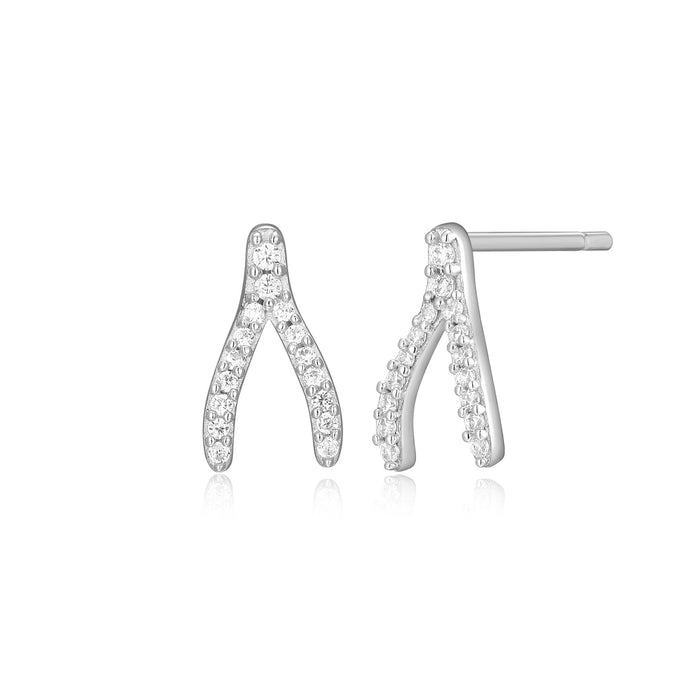 Monte Luna Silver Wishbone Earrings