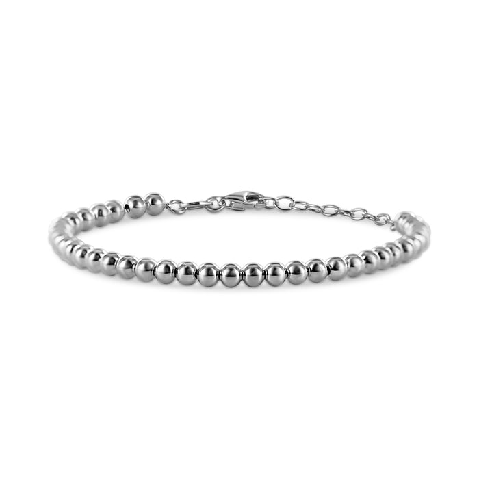 Casablanca 4MM Sterling Silver Beaded Bracelet