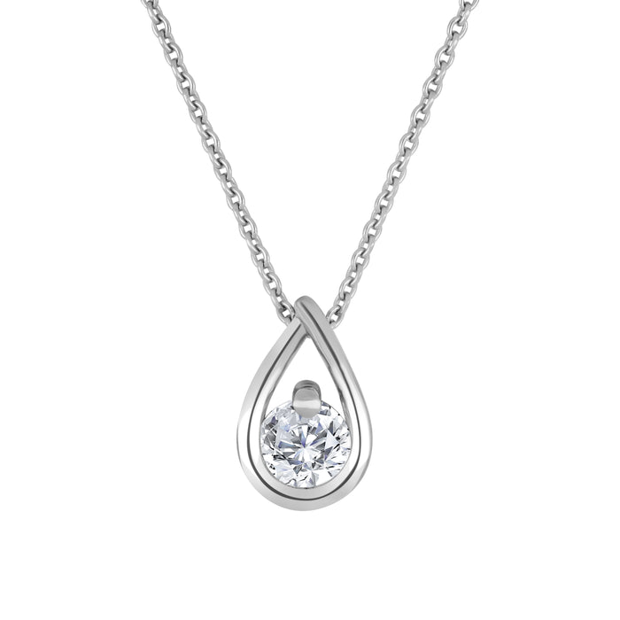 Casablanca Sterling Silver Lab Grown .25CT Diamond Necklace