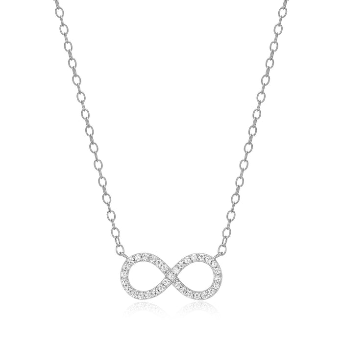 Monte Luna Sterling Silver Infinity Necklace