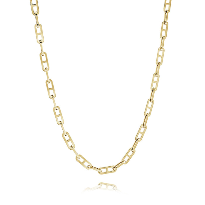 Italgem Stainless Steel & Gold Plated Oval Link Chain