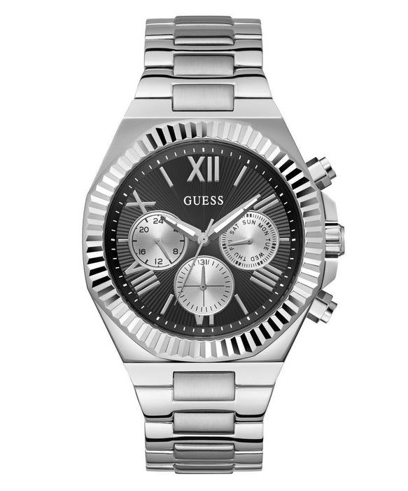 Guess Men's Silver Tone Multifunction Watch