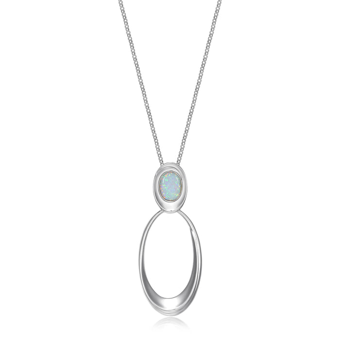 Elle Opal Swirl Sterling Silver Necklace