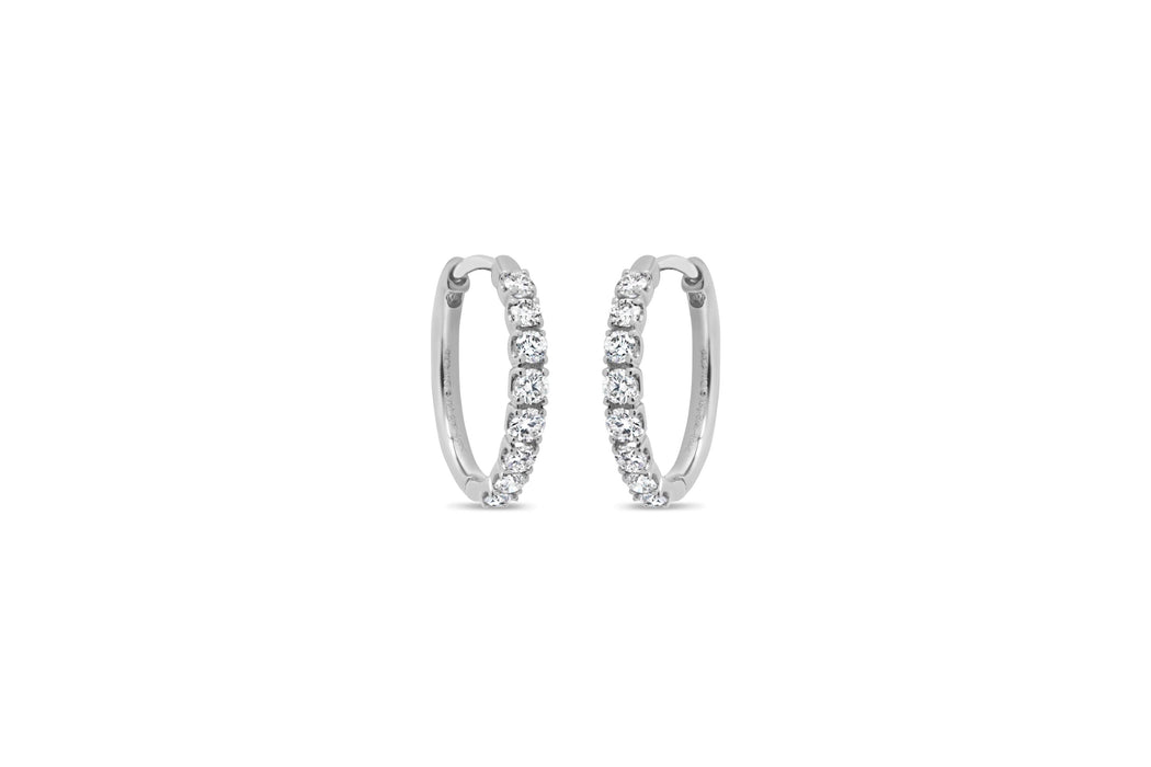 White Gold Diamond Hoop Earrings