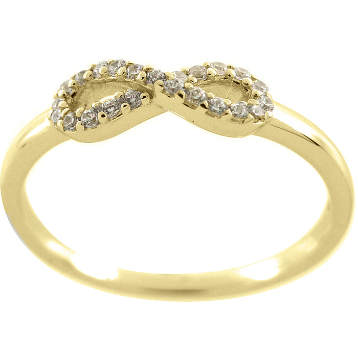 Casablanca Yellow Gold Plated Infinity Ring