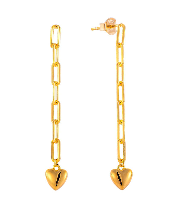 Casablanca Linked Heart Earrings