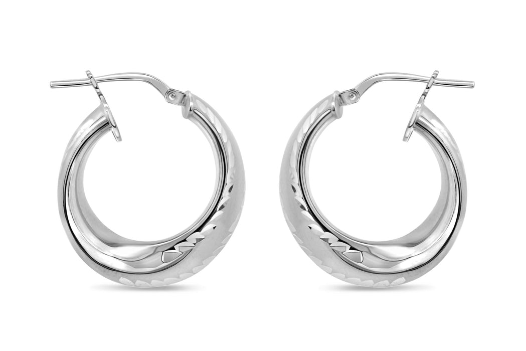 Casablanca Silver Twist Earrings