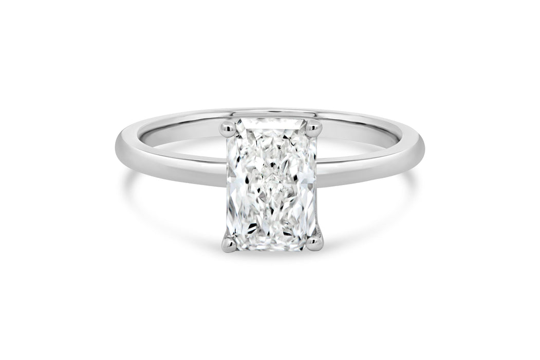 1.54CT Lab Grown Emerald Cut White Gold Engagement Ring