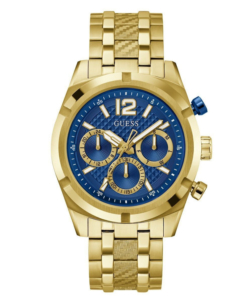 Guess watch blue and gold hotsell