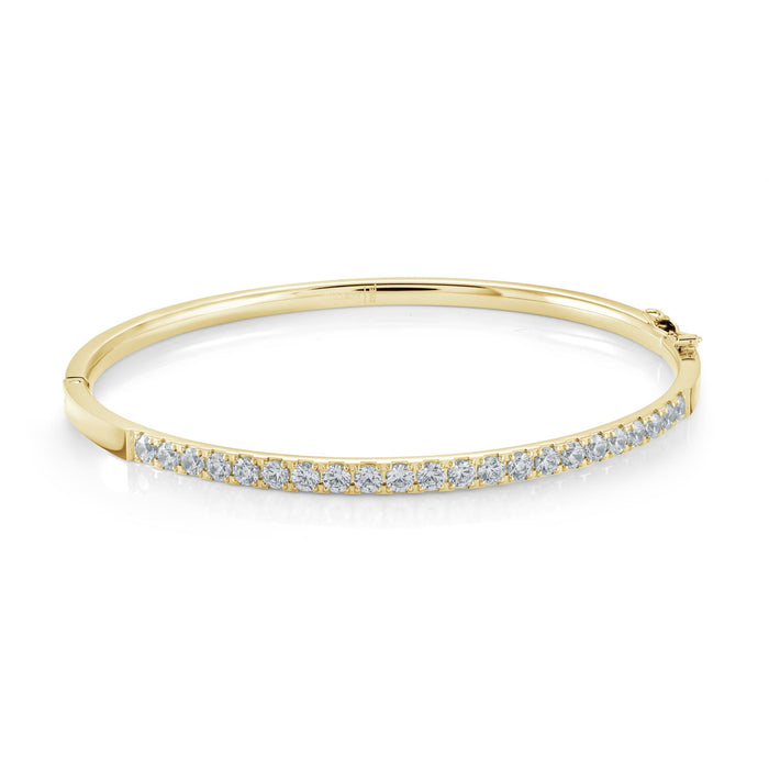 Italgem Gold Stainless Steel CZ Bangle Bracelet