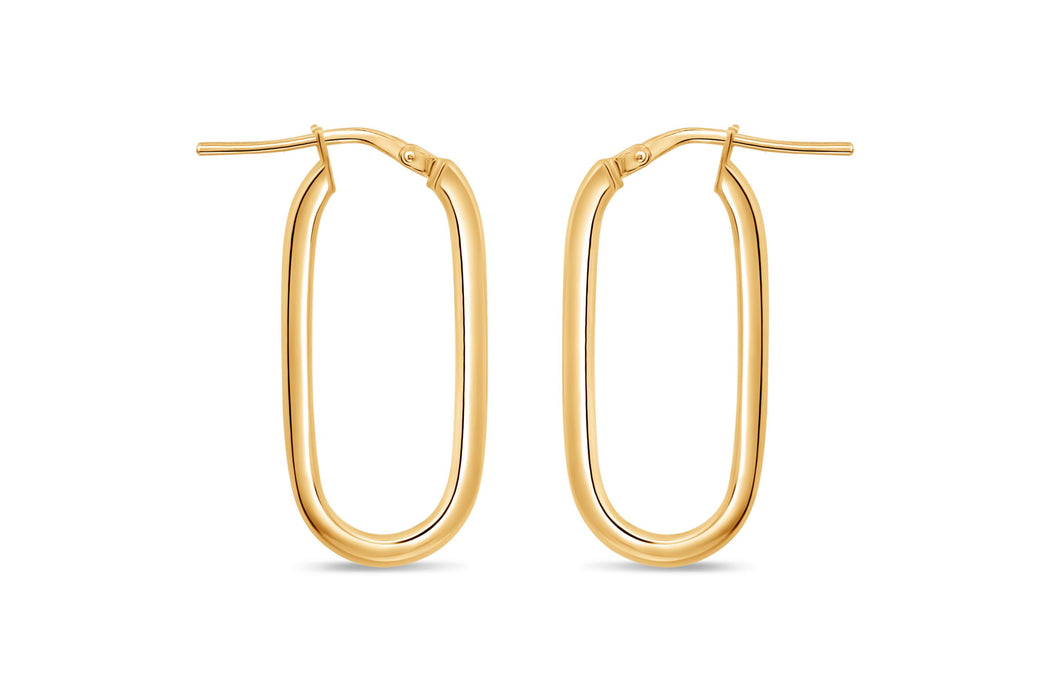 Casablanca Gold Plated U-Hoop Earrings: Large