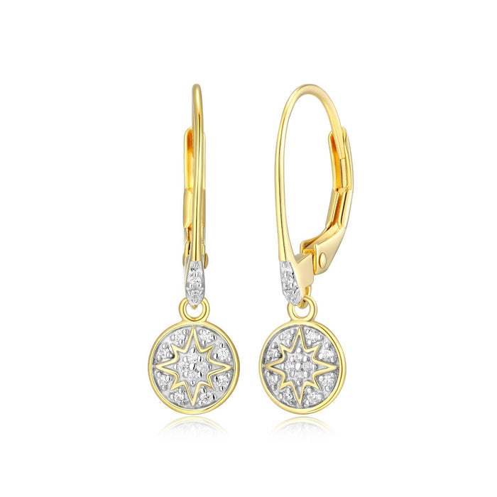 Monte Luna Gold Plated Circle Drop Earrings