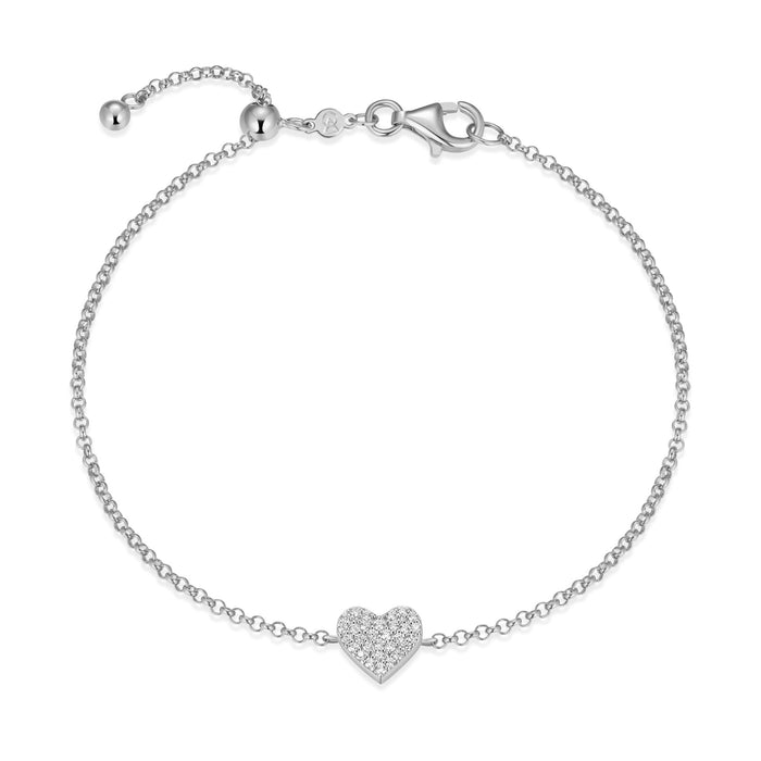 Monte Luna Silver Heart Bracelet