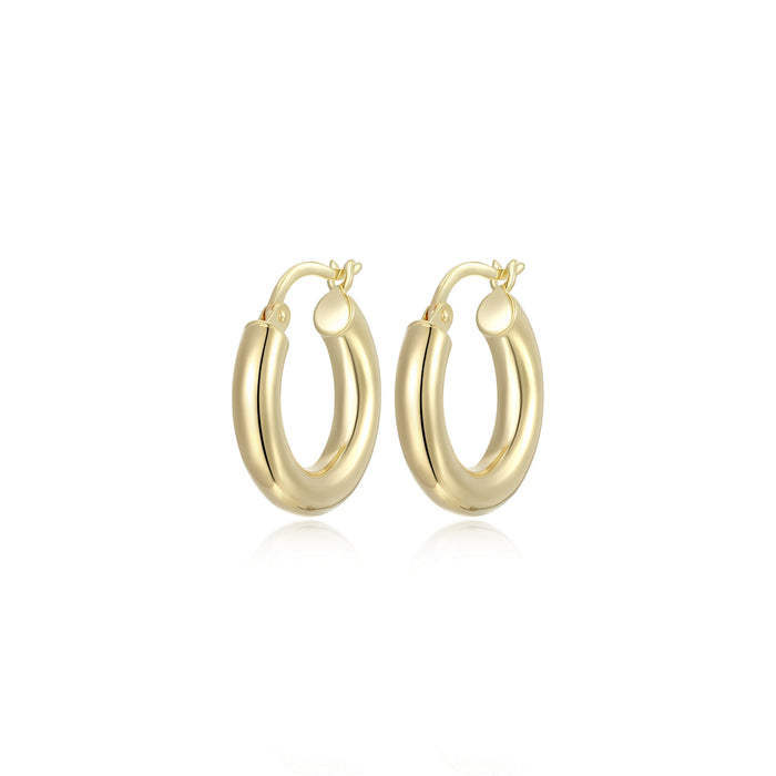 Casablanca 4mm Gold Plated Hoop Earrings