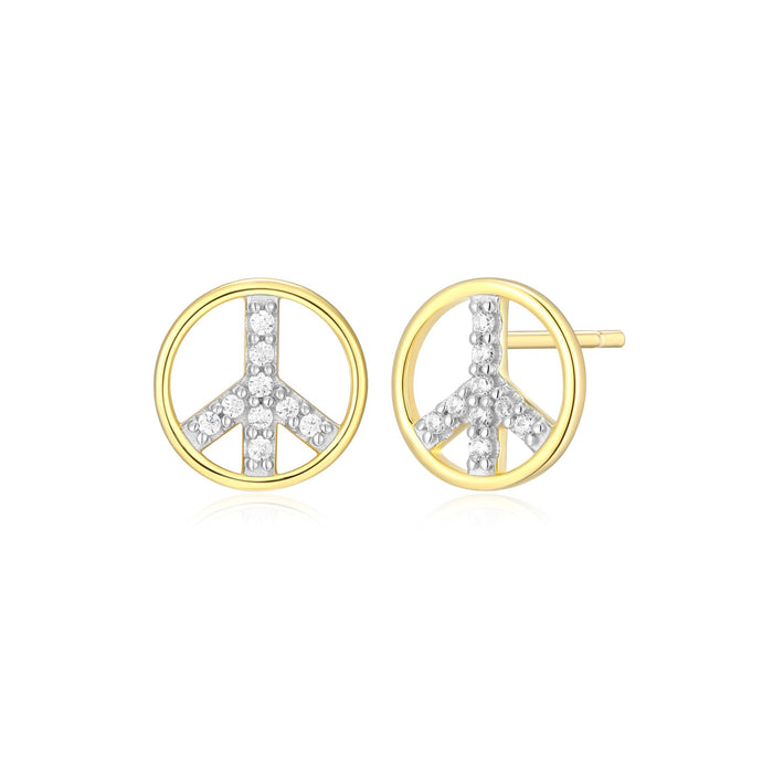 Monte Luna Gold Plated Peace Earrings