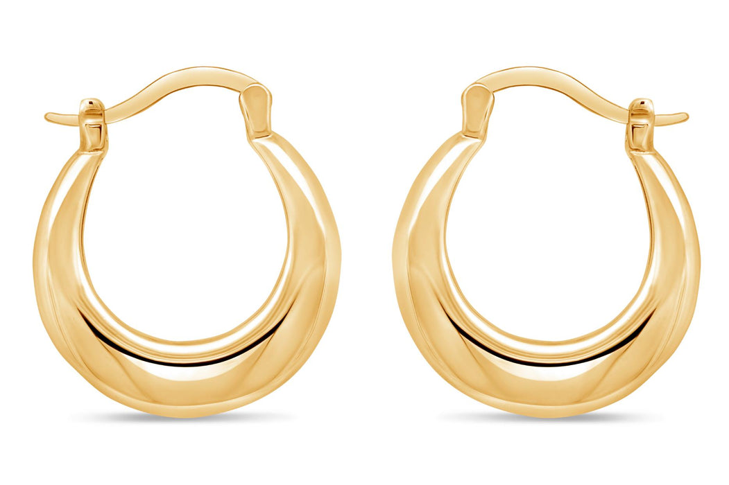 Gold Plated Latch Hoop Earrings