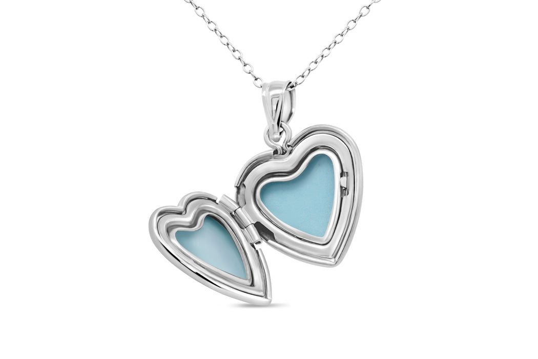 Casablanca Silver Heart & Cross Locket