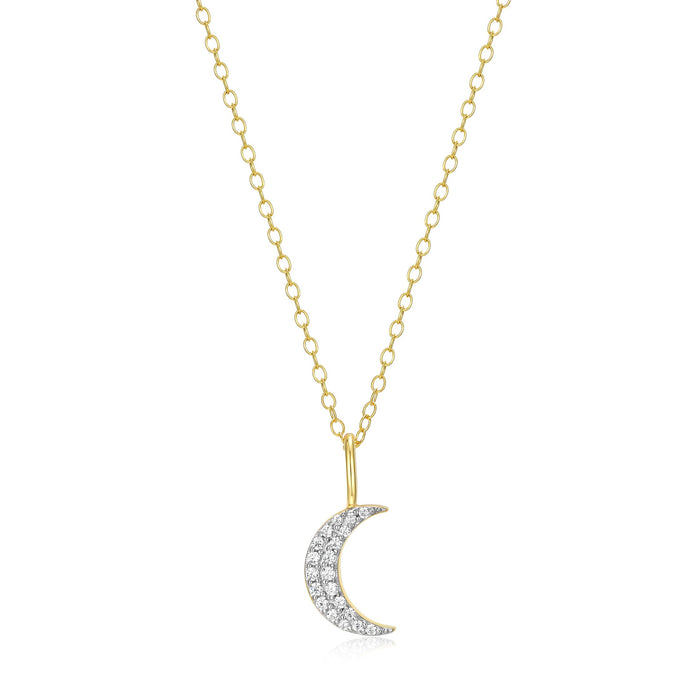 Monte Luna Gold Plated Crescent Moon Necklace