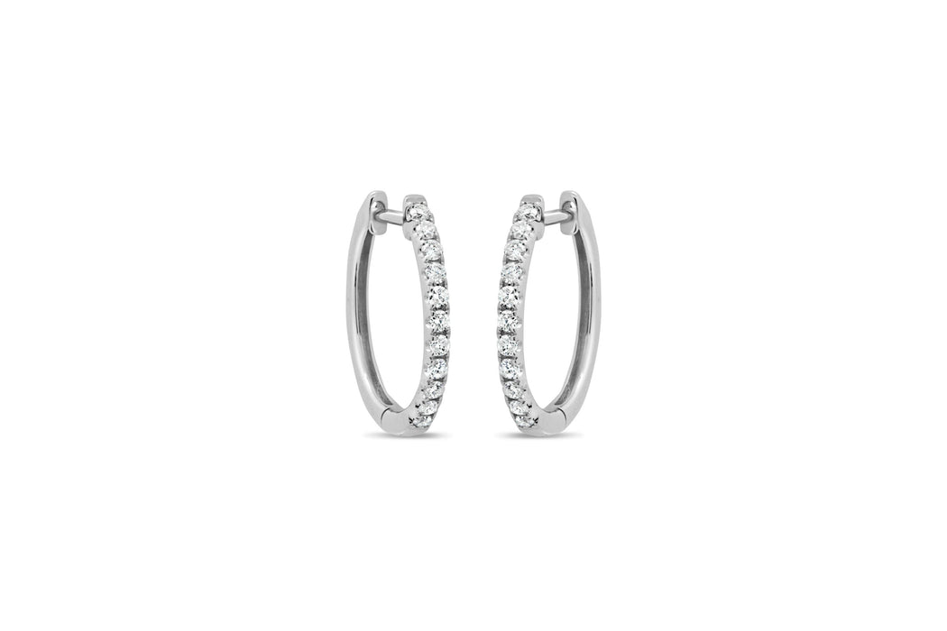 White Gold Diamond Hoop Earrings