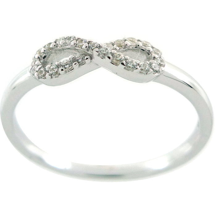 Casablanca Silver CZ Infinity Ring