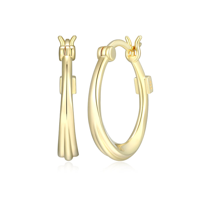 20MM Elle Gold Plated Sterling Silver Swirl Earrings