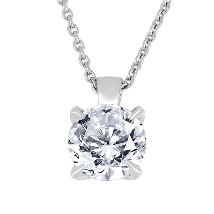 Casablanca Sterling Silver Lab Grown Round .50CT TDW Diamond Necklace