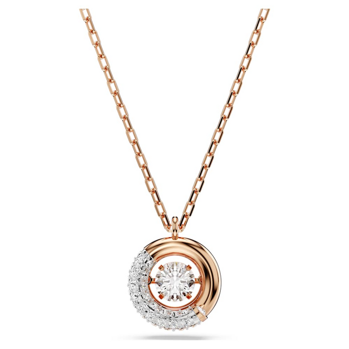 Swarovski Dextera Rose Tone Circle Necklace