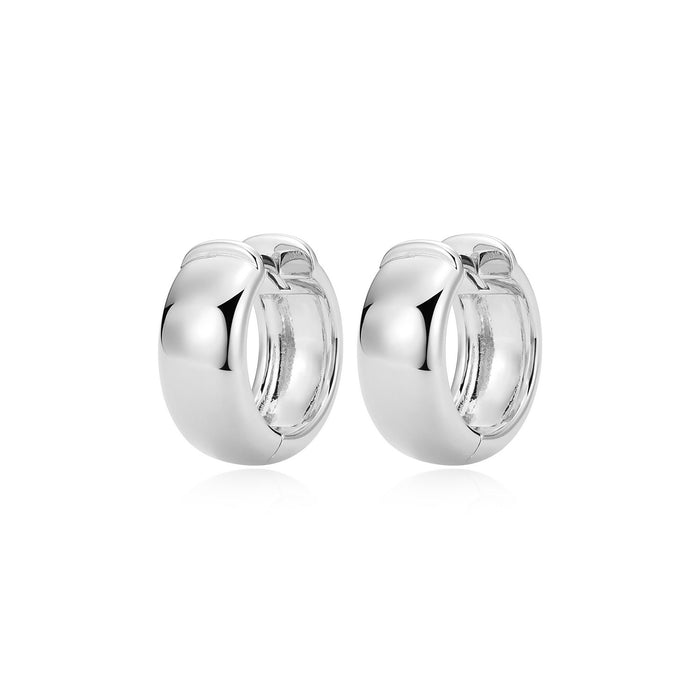 Casablanca 16MM Sterling Silver Huggie Hoop Earrings