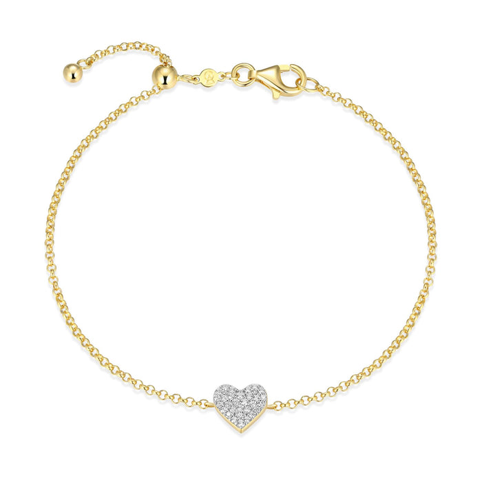 Monte Luna Gold Plated Heart Bracelet