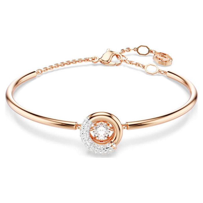 Swarovski Dextera Rose Gold Tone Adjustable Bracelet: Medium